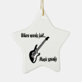 言葉が通じない所、音楽話 セラミックオーナメント (右)