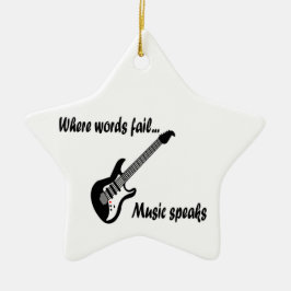 言葉が通じない所、音楽話 セラミックオーナメント
