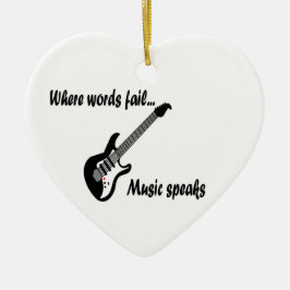 言葉が通じない所、音楽話 セラミックオーナメント