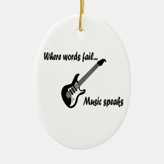 言葉が通じない所、音楽話 セラミックオーナメント (正面)