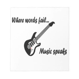 言葉が通じない所、音楽話 ノートパッド