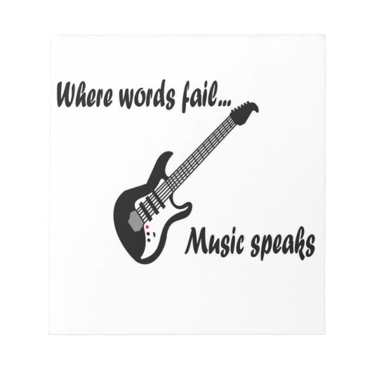 言葉が通じない所、音楽話 ノートパッド (正面)