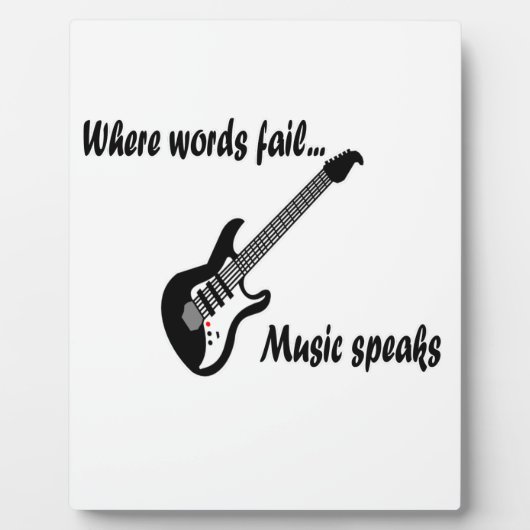 言葉が通じない所、音楽話 フォトプラーク (正面)