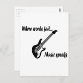 言葉が通じない所、音楽話 ポストカード (正面/裏面)