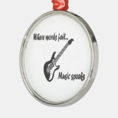 言葉が通じない所、音楽話 メタルオーナメント (左)