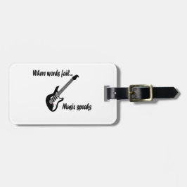 言葉が通じない所、音楽話 ラゲッジタグ