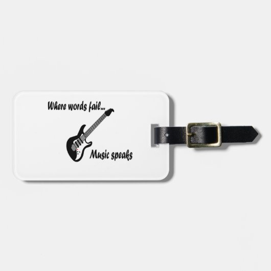 言葉が通じない所、音楽話 ラゲッジタグ (正面横)