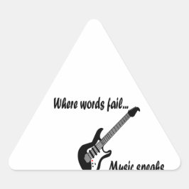 言葉が通じない所、音楽話 三角形シール