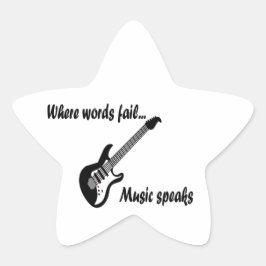 言葉が通じない所、音楽話 星シール