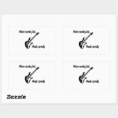 言葉が通じない所、音楽話 長方形シール (シート)