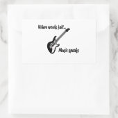 言葉が通じない所、音楽話 長方形シール (バッグ)