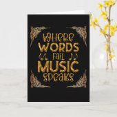 言葉が音楽に合わな話い場所 カード (黄色い花)
