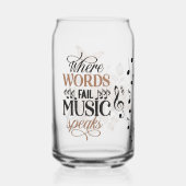 言葉が音楽の印刷に失敗した場合話は、缶グラス ガラス缶 (正面)