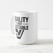 言葉だけでなく気候に関する法律 コーヒーマグカップ (正面左)