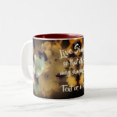 言葉だけで生きる感動的 ツートーンマグカップ (正面左)