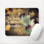 言葉だけで生きる感動的 マウスパッド (マウス)