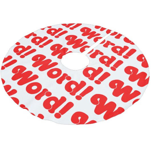 言葉だ！ ブラッシュドポリエステルツリースカート (アングル)