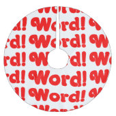 言葉だ！ ブラッシュドポリエステルツリースカート (正面)