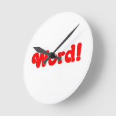 言葉だ! ラウンド壁時計 (傾斜)