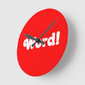 言葉だ! ラウンド壁時計 (傾斜)