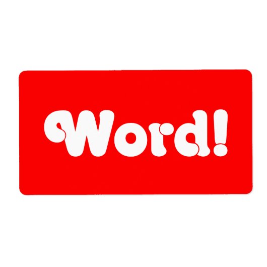 言葉だ! ラベル (正面)