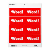 言葉だ! ラベル (フルシート)