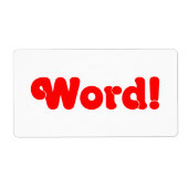 言葉だ! ラベル (正面)