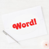 言葉だ! 楕円形シール (封筒)