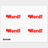 言葉だ! 楕円形シール (シート)