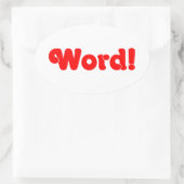 言葉だ! 楕円形シール (バッグ)