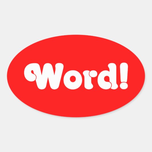 言葉だ！ 楕円形シール (正面)