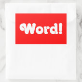 言葉だ! 長方形シール (バッグ)