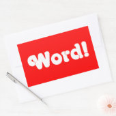 言葉だ! 長方形シール (封筒)