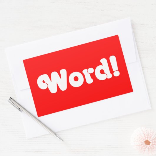 言葉だ！ 長方形シール (封筒)