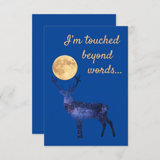 言葉では表現できないほど感動した サンキューカード (正面/裏面)