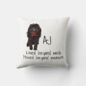 言葉では言えないほど愛されるペット枕 クッション (裏面)