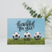言葉でサッカーボール監督ファンありがとう サンキューカード (スタンド正面)
