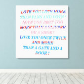 言葉で大事な行事の贈り物 キャンバスプリント (インサイチュ (ウッドフロア))