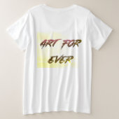 言葉で永遠にデザインの印象を受けて プラスサイズTシャツ (デザイン裏面)