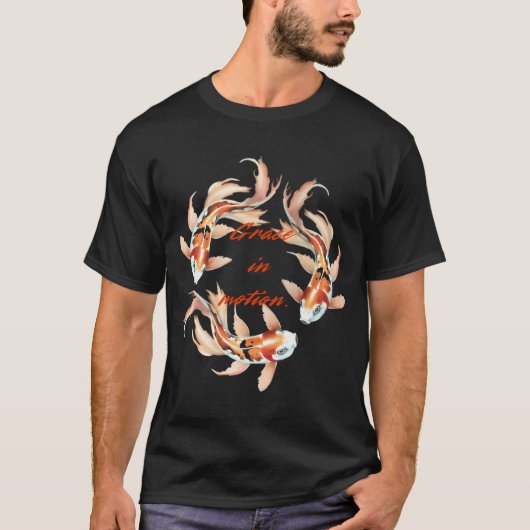 言葉と共にいる鯉 Tシャツ (正面)