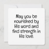 「言葉によって栄養を与えられた」グリーティングカード カード (裏面)