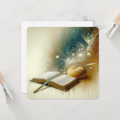 「言葉によって栄養を与えられた」グリーティングカード カード (正面/裏面インサイチュ)