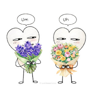 言葉に詰まったときのキュートな花 カード