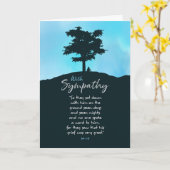 言葉のカードの悲素晴らししみ悔やみや弔慰 カード (黄色い花)