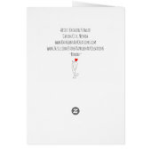 言葉のグリーティングカードを持つ美しくて豪華な猫 (裏面)