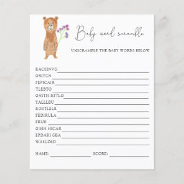 言葉のスクランブルに耐える |赤ちゃんシャワーゲーム