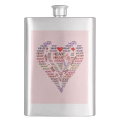 言葉のハートクラシックフラスコ フラスク (正面)