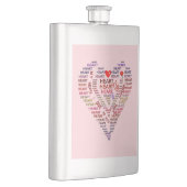 言葉のハートクラシックフラスコ フラスク (右)