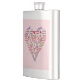 言葉のハートクラシックフラスコ フラスク (左)