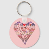 言葉のハート キーホルダー (正面)